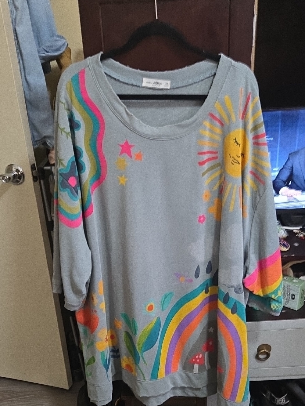 NATURAL LIFE Light Blue One Size Pullover
